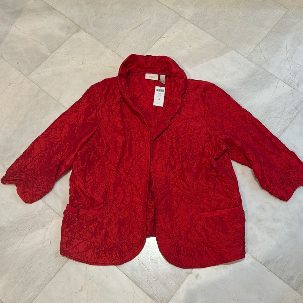 Chico’s size 4 NWT red blazer
